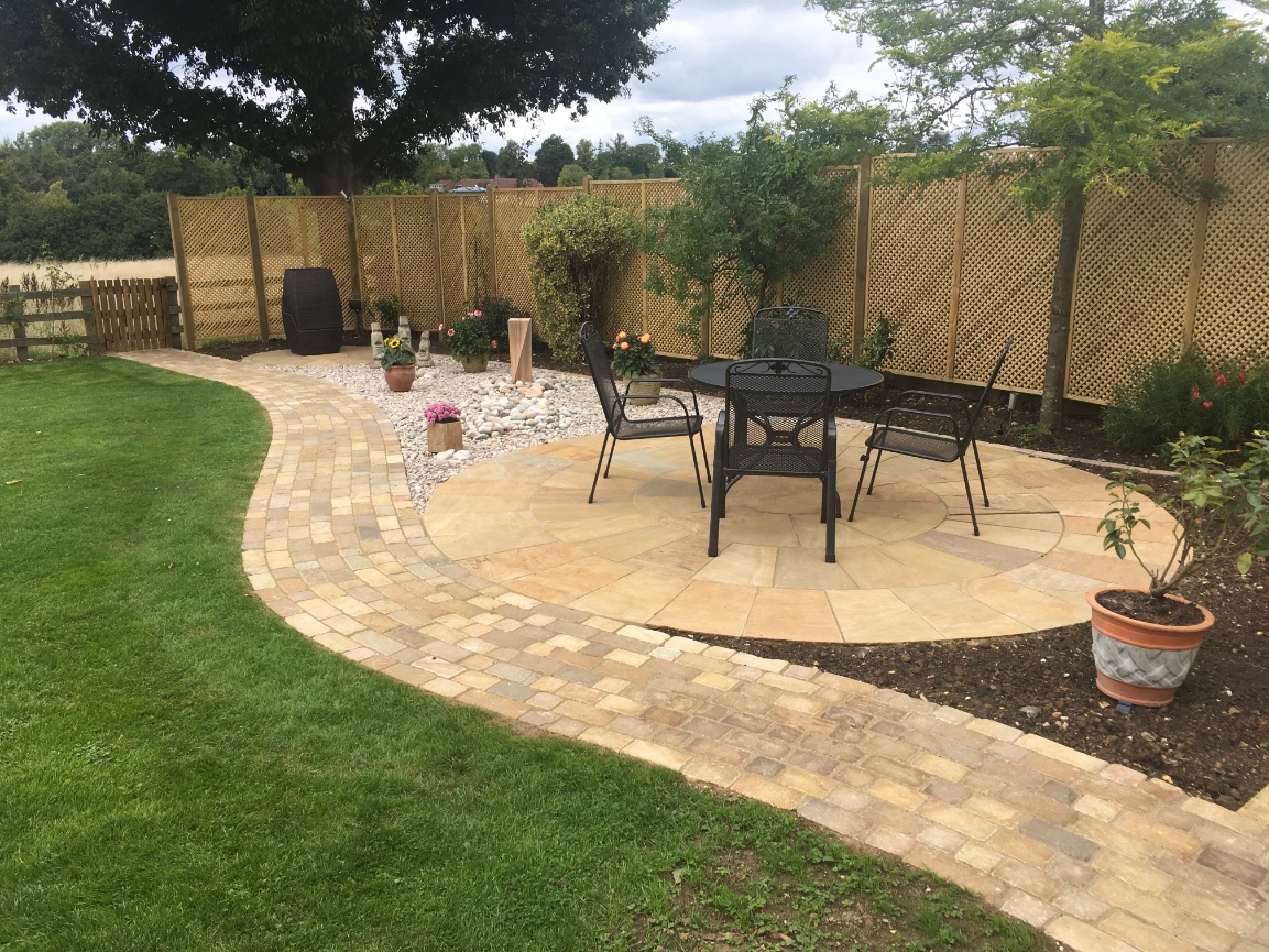 Natural stone terrace